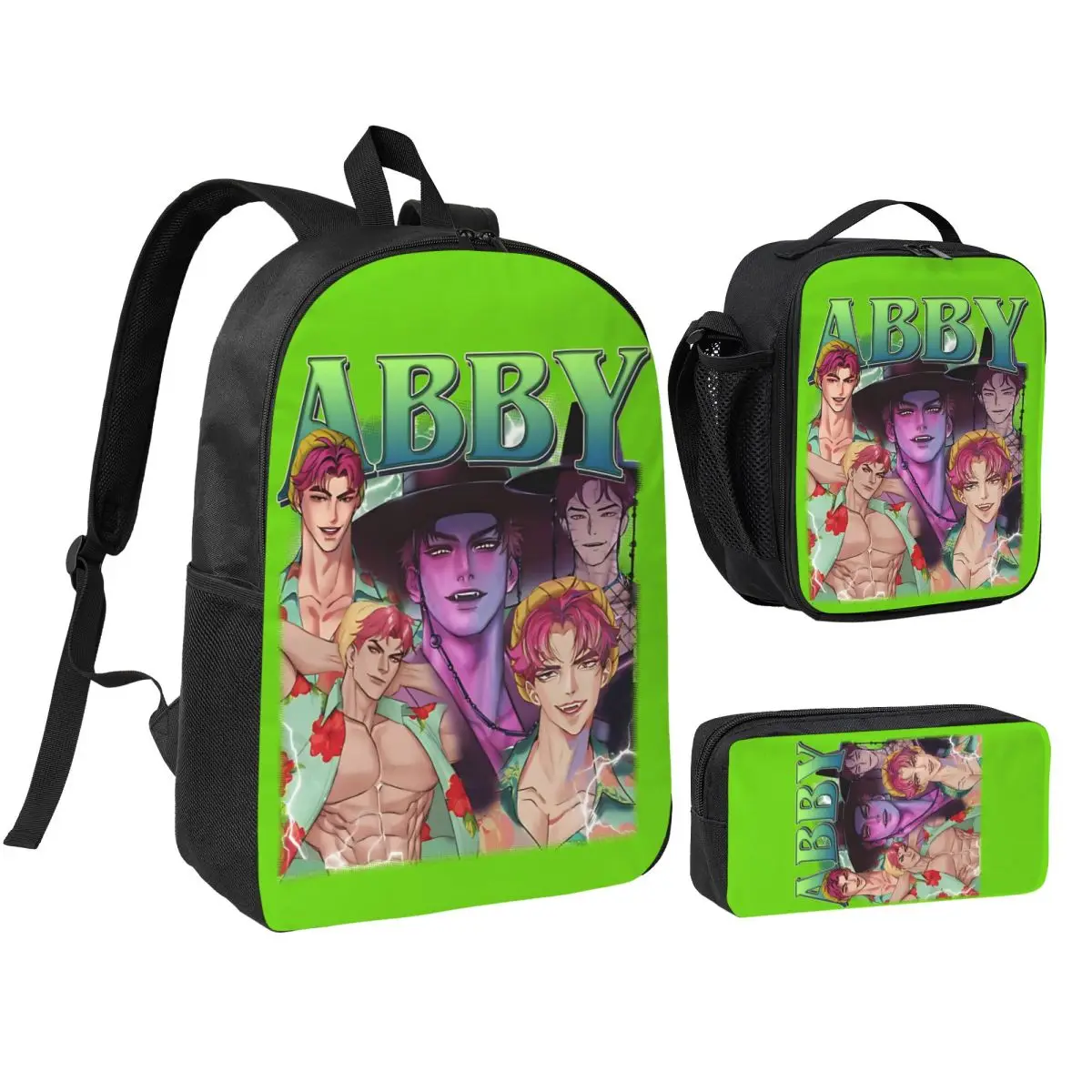 

Винтажный рюкзак ABBY Saja Boys K-Kpop D-Demon H-Hunters для школьников, школьные холщовые сумки, сумка для обеда, пенал