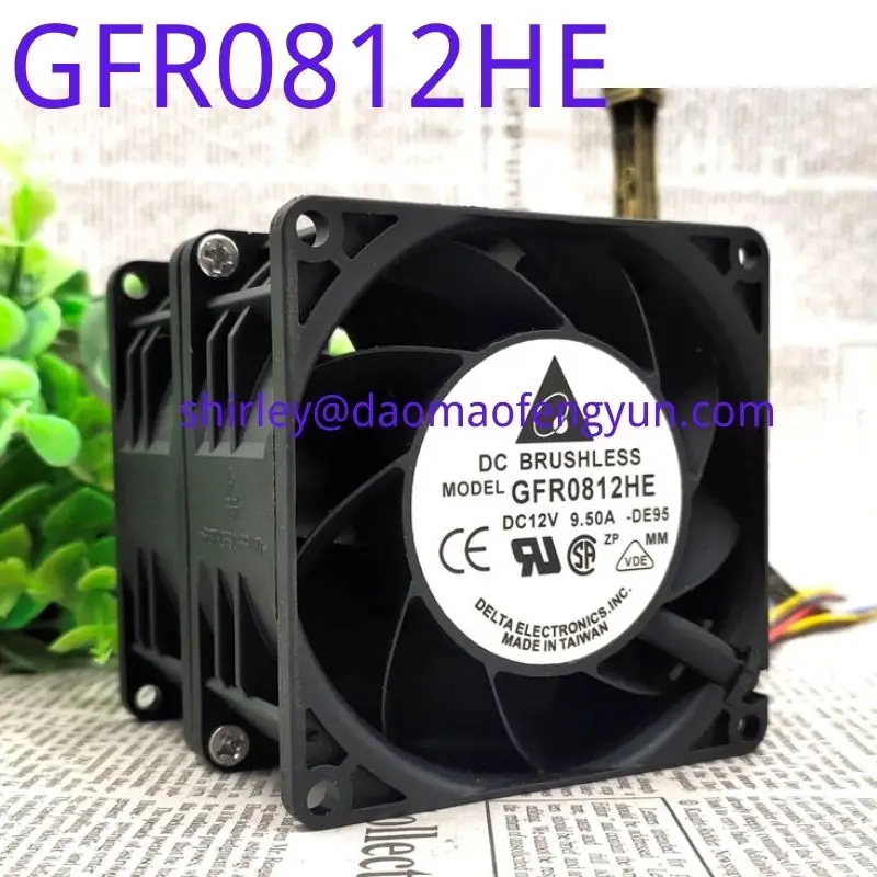 Brand New GFR0812HE 12V 9.5A 8cm cm 30000 RPM Dual Motor Automotive Booster Violent Fan