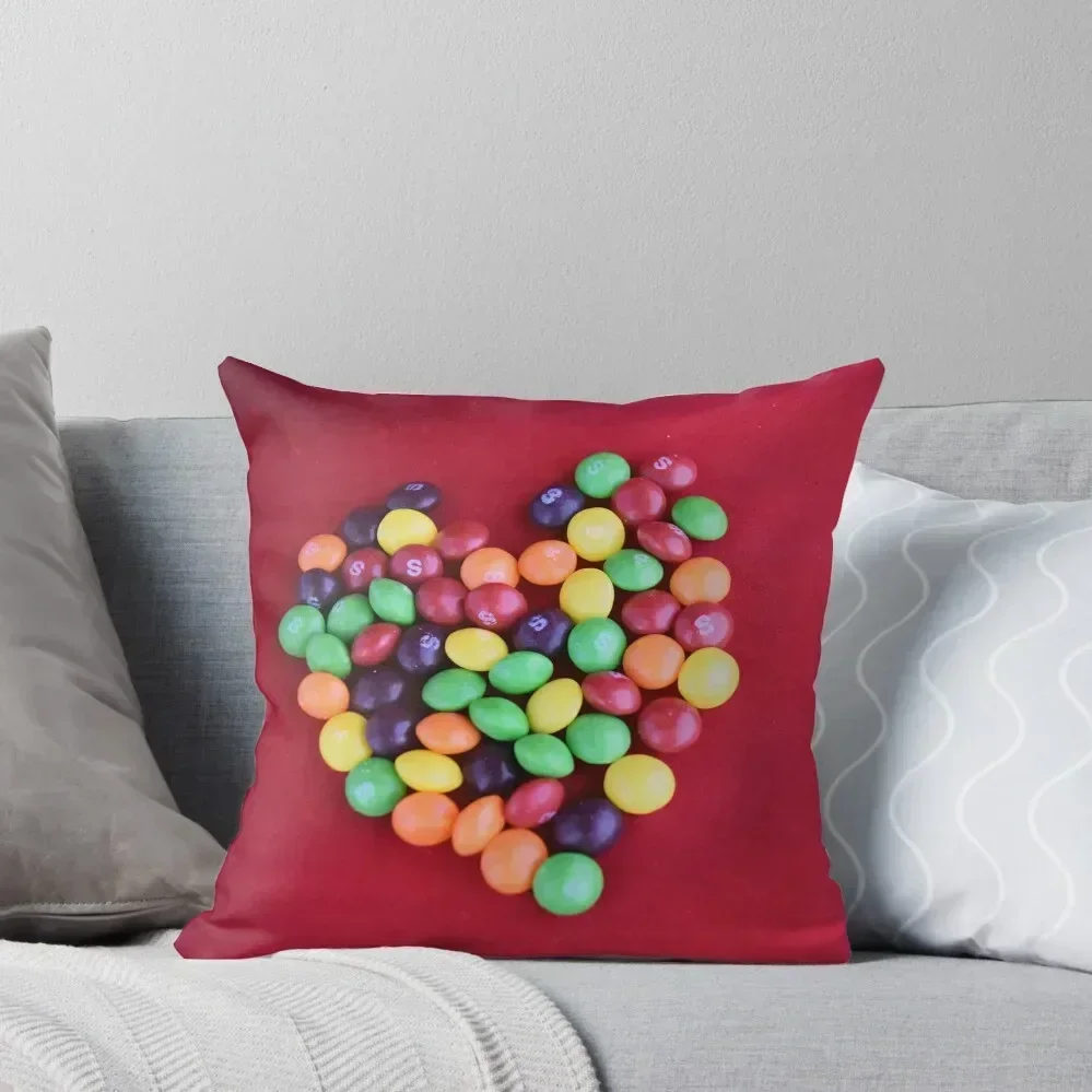 Skittles القلب رمي وسادة عيد الميلاد الحلي 2025 أريكة غطاء الوسادة أريكة وسادة غطاء غرفة تزيين العناصر وسادة