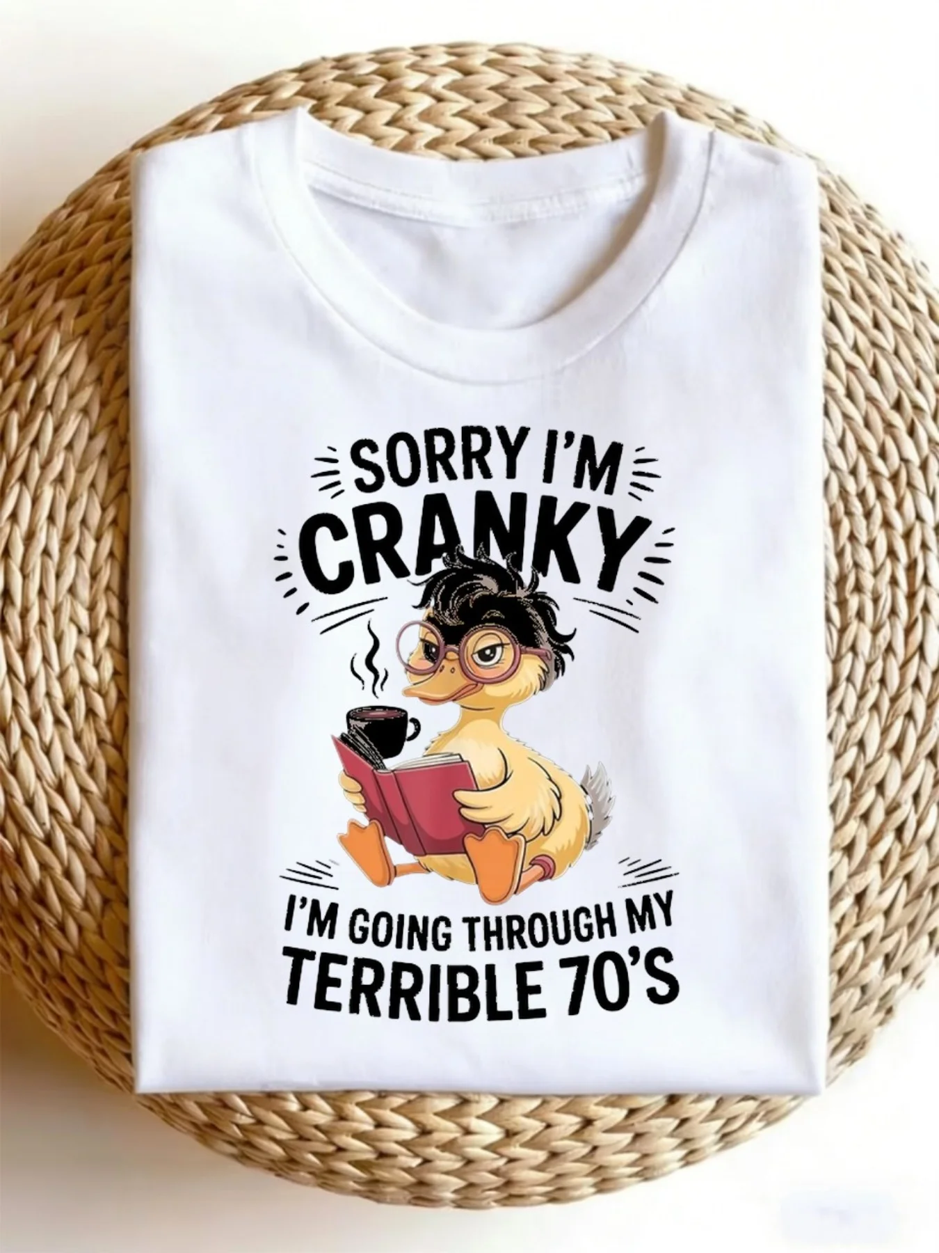 Women'S Funny Vintage Graphic T-Shirt, Funny Sorry IM Cranky IM Terrible 70S Vintage Tshirt, Soft Retro 70S Graphic Tee with Funny Saying Relaxed Fit, Shirt for Women Double Needle Stitching Machine Wash 2026 Summer Short