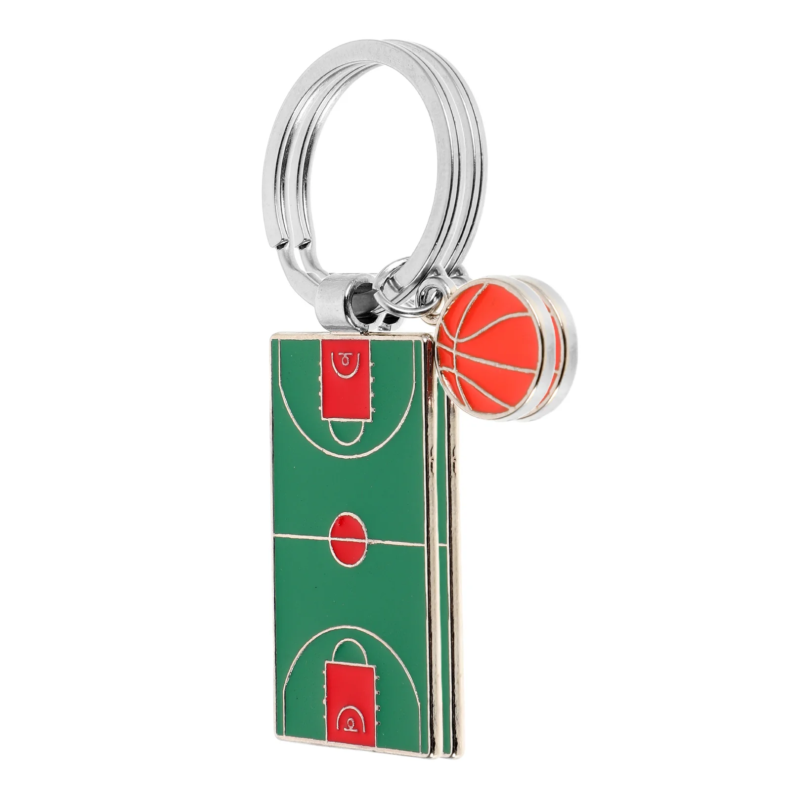 

2pcs Basketball Keychain Durable Material Lightweight Portable Outdoor Sport Memories Stylish Accessory For Men Keyring