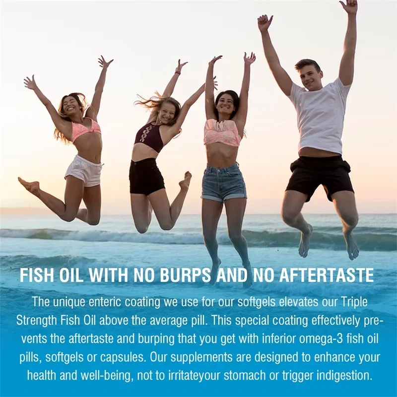 Omega 3 Fish Oil - Support Brain Nervous System Good for Cardiovascular & Skin Health Antioxidant