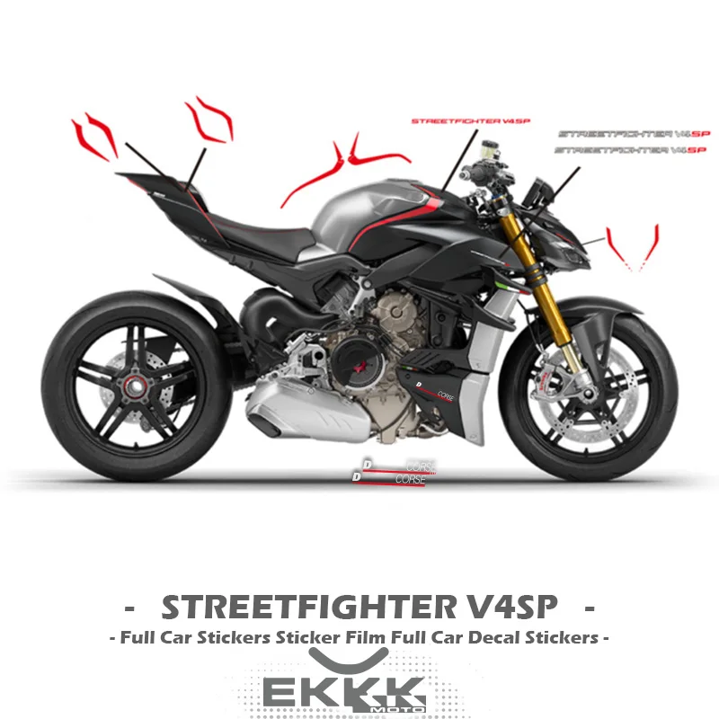 

Автомобильная наклейка для DUCATI STREETFIGHTER V4SP V4 V4S V4R, полноразмерная s-образная пленка для уличного истребителя, автомобильная наклейка