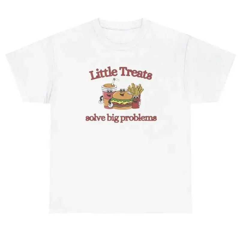 Little Treats Solve Big Problems TShirt Funny Sweet Dessert Lover Gen Z Gift Tee