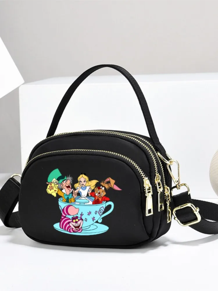 Alice au pays des merveilles sac à bandoulière sac à bandoulière femmes sac à main sac à main sac de messager femme fille téléphone portable sac à bandoulière décontracté Trave