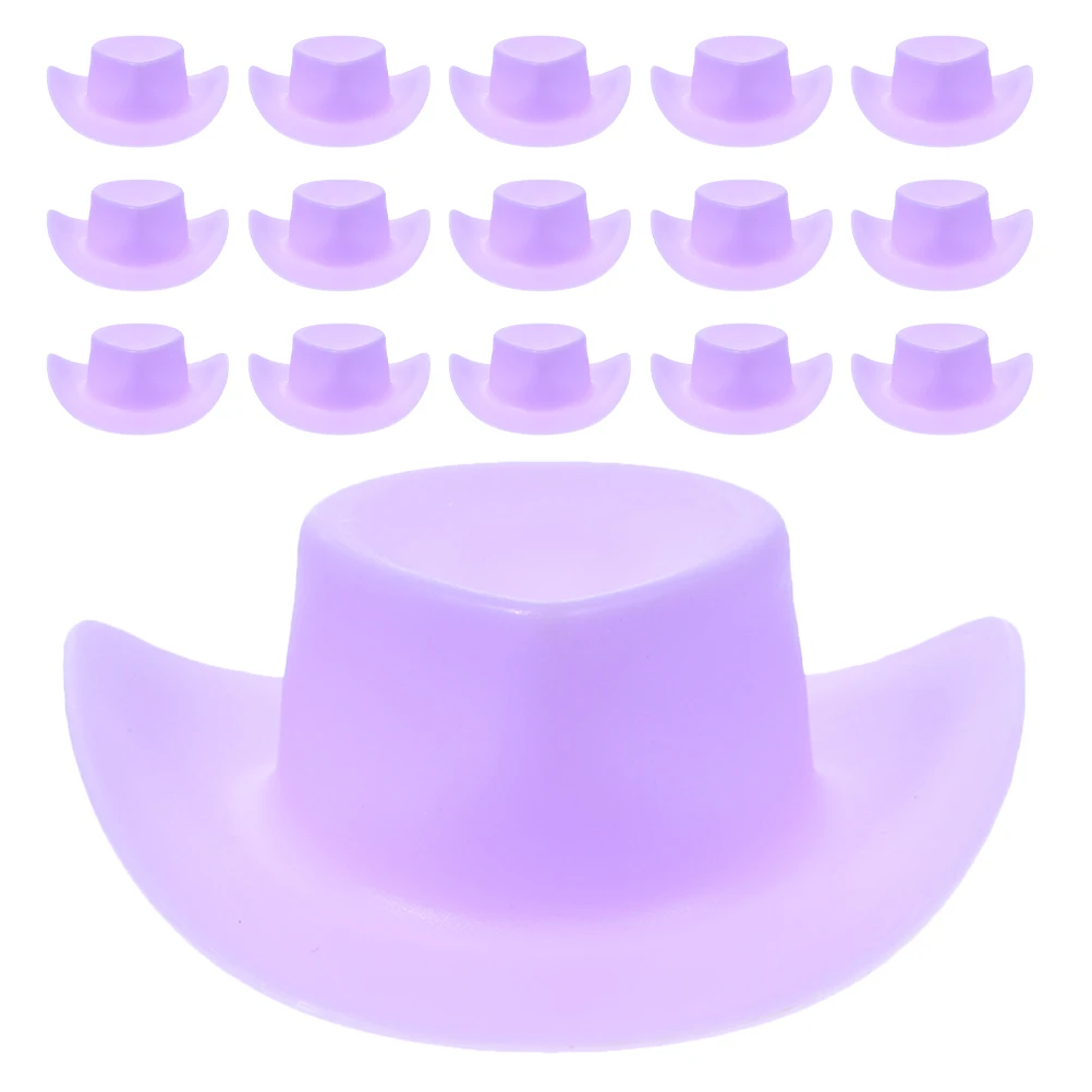 

50pcs Mini Cowboy Hats Lightweight Material Versatile Compatibility Decorative Tiny Hats for Dollhouse Accessories Party