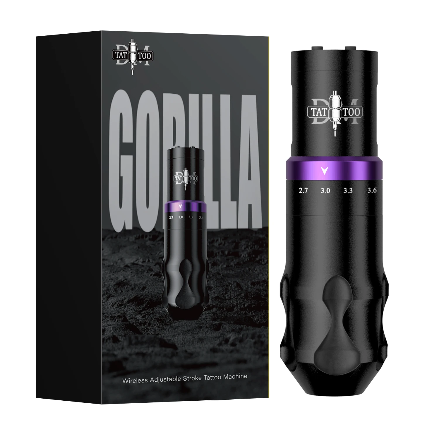 dmゴリラワイヤレス調整可能ストロークタトゥーマシンコアレスブラシレスモーター1500mah大容量バッテリーパーマネントメイク