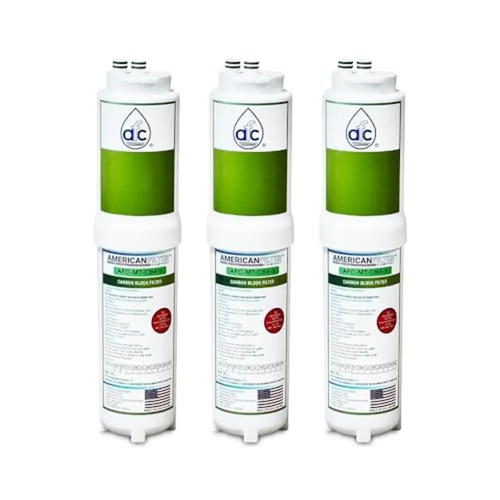 Premium Quality Coconut Carbon Block Water Filter Cartridge 3-Pack USA-Made Cost-Effective Eco-Friendly Filtration Solution Easy