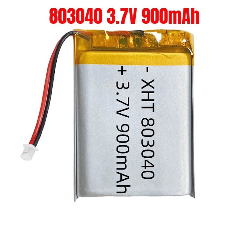 

803040 3.7V Lithium Battery Li Po Battery 900mAh Lipo Rechargeable Li Polymer Batteries for Remote Control Speaker GPS