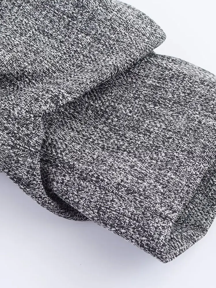 NLZGMSJ Vintage Chic Frauen Blazer Solide Einreiher Langarm Blazer Neue Mode Herbst Winter Büro Dame Blazer