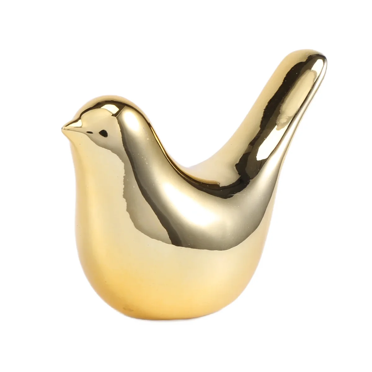 

Polar House Golden Bird Figurines Modern Ceramic Bird Statues Animal Sculpture Home Decoration Crafts Gold Ceramic -LT99C