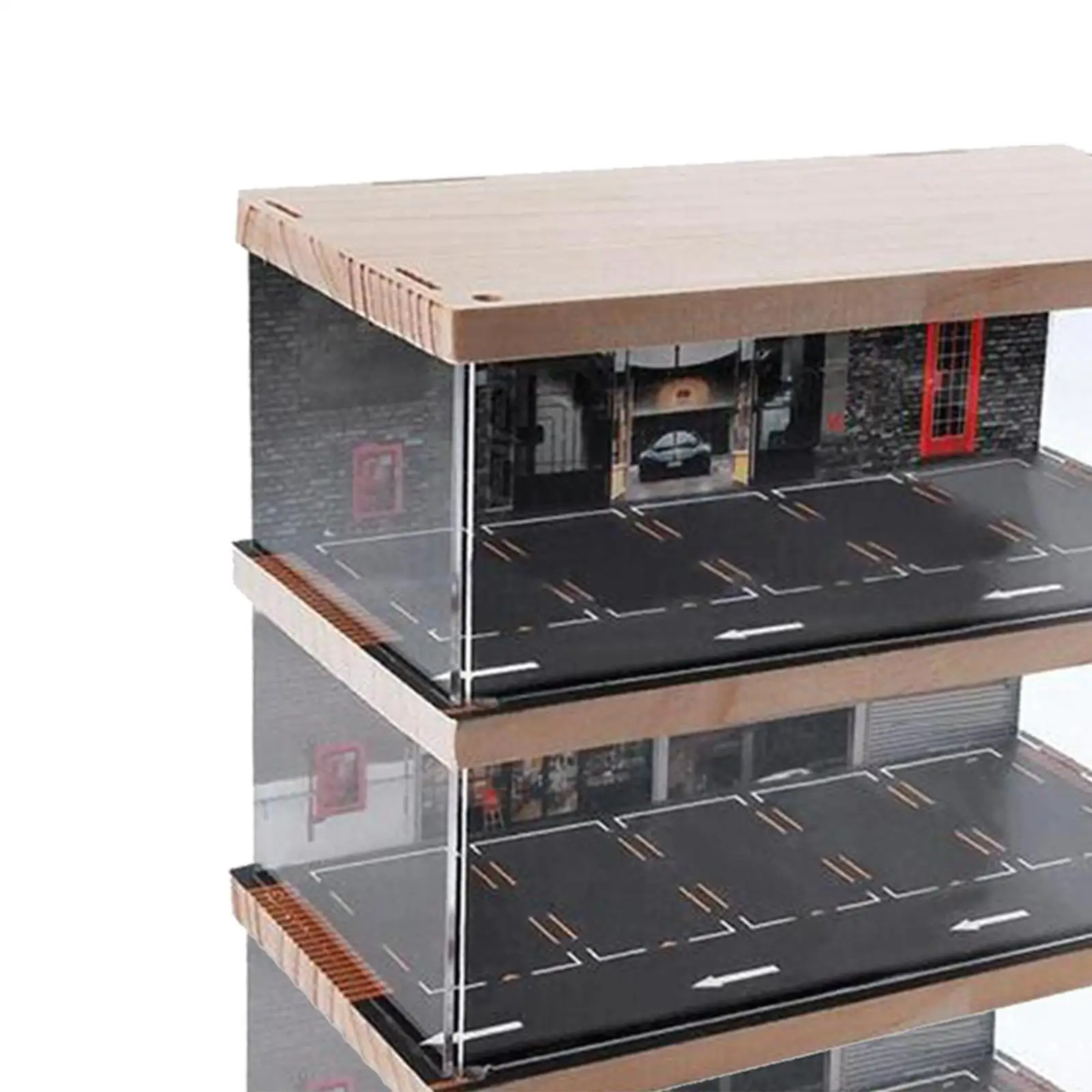 Maßstab 1:64 Druckguss-Modellauto-Vitrine, Auto-Garagen-Vitrine, Schutz