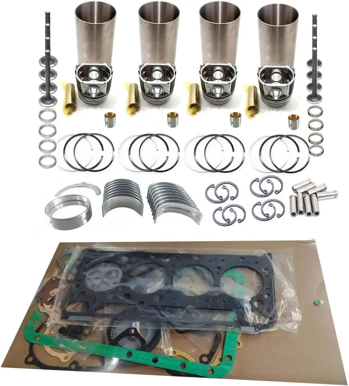 

Комплект поршневых гильз XCWoOshop ME014693 с комплектом прокладок для двигателя Isuzu 4BA1, совместим с TLD26 TLD64