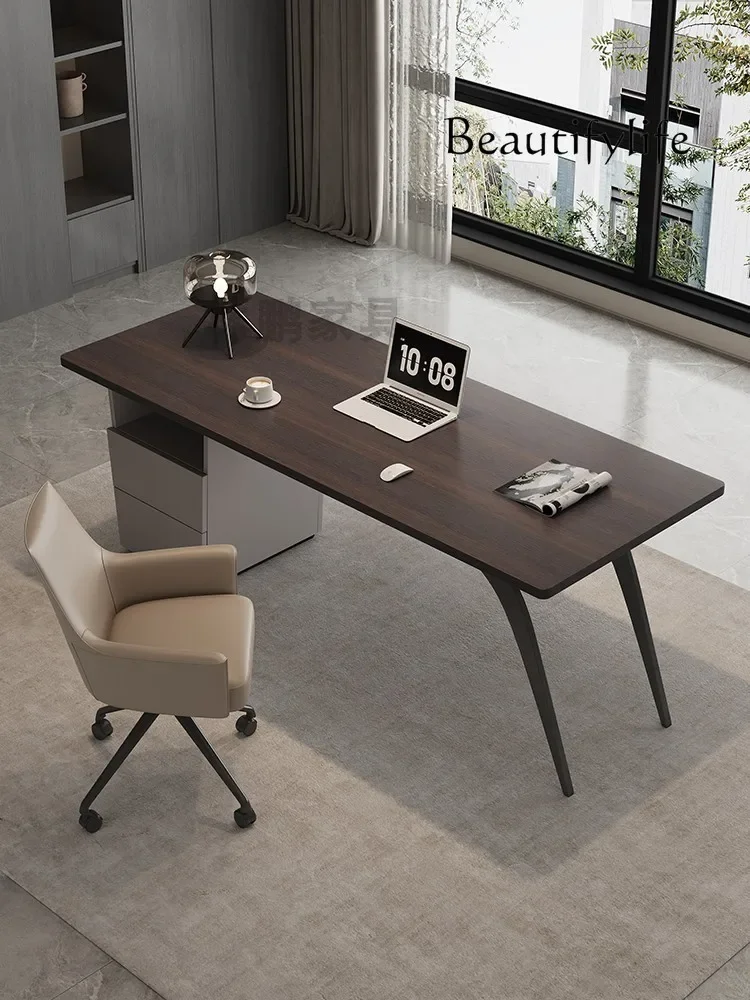 Designer Italian light luxury design sense boss desk modern living room study computer desk