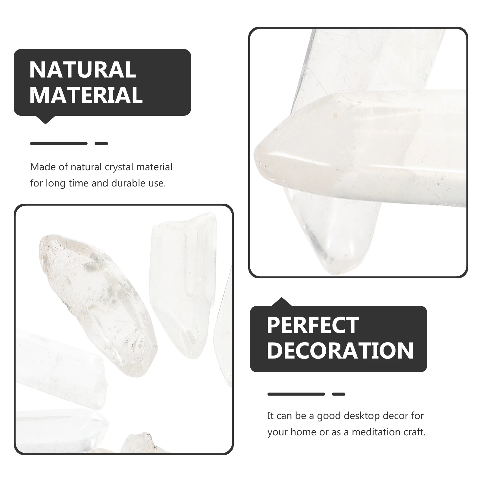 

10Pcs Crystal Stone Decoration Natural Wand for Yoga Meditation Tranquil Atmosphere Crystal Wand Meditation Stone