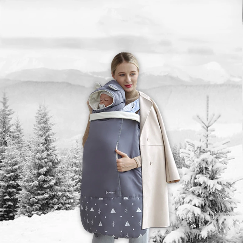 

Brand New Thicken Warm Wrap Sling Baby Outdoor Windproof Baby Backpack Blanket Cloak Funtional Winter Cover Hot