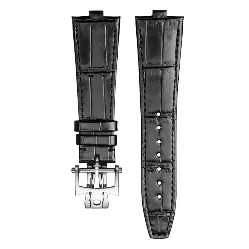 24x7mm Cowhide/Crocodile Leather Watchband For Vacheron Strap Constantin 4300V 4500V 5500V 7900V Quick Disassembly VC Watch Band