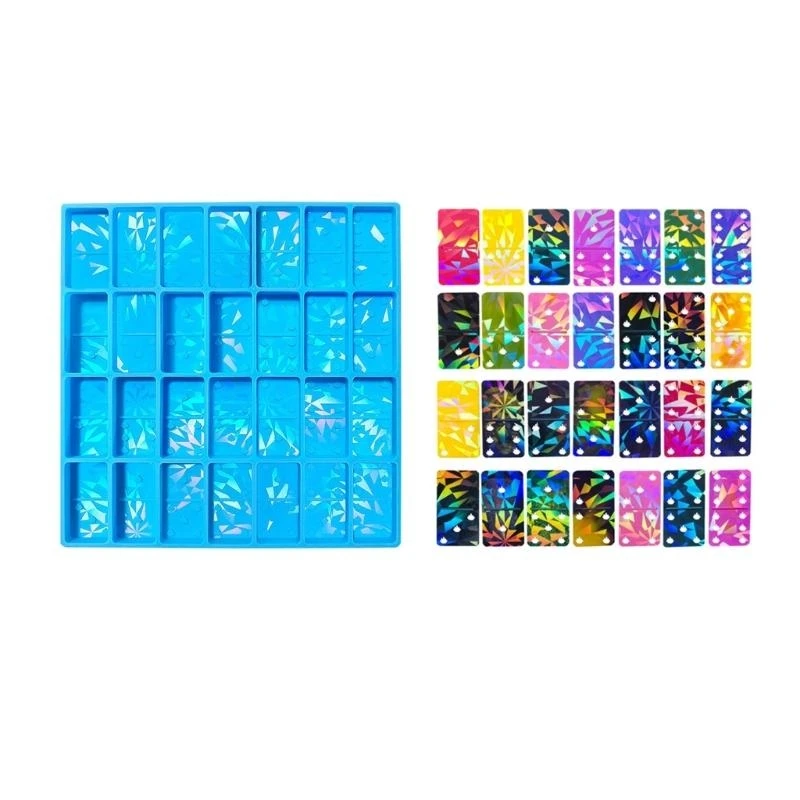 

Multipurpose Silicone Mold for Dominoes Candy Jewelry Pendants 28 Slots