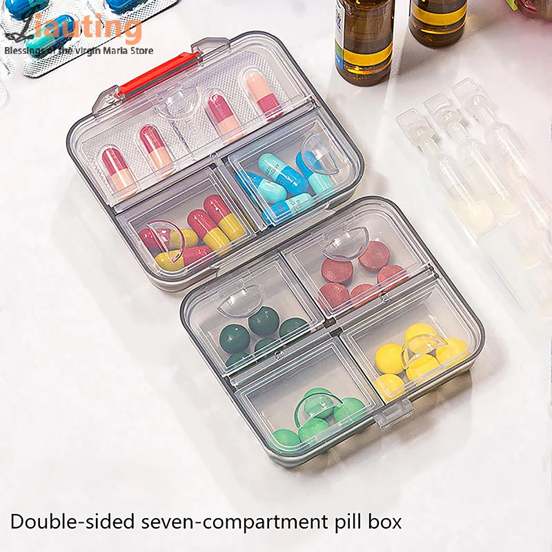 7 Compartment Pill Box Travel Mini Pill Box Lightweight Medicine Pill Case Pill Box Medicine Organizer Medication Pill Organizer