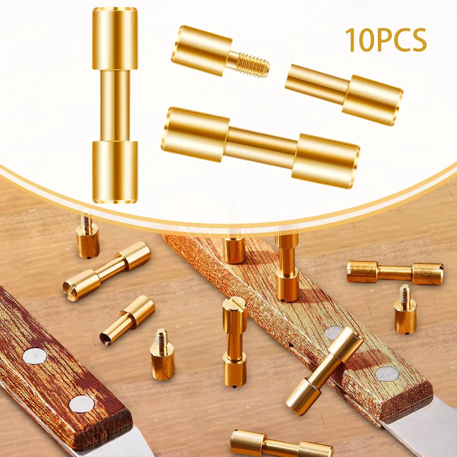 Brass Knives Handle Pin Rivets DIY Tool Set for Kitchen Cutlery Handles for Professional and Folding Knives