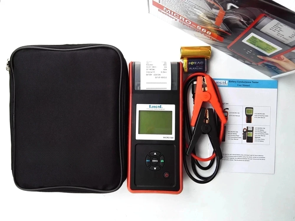 MICRO-568 12V Car Battery Load Tester Diagnostic With Printer Digital Automotive Battery Tester