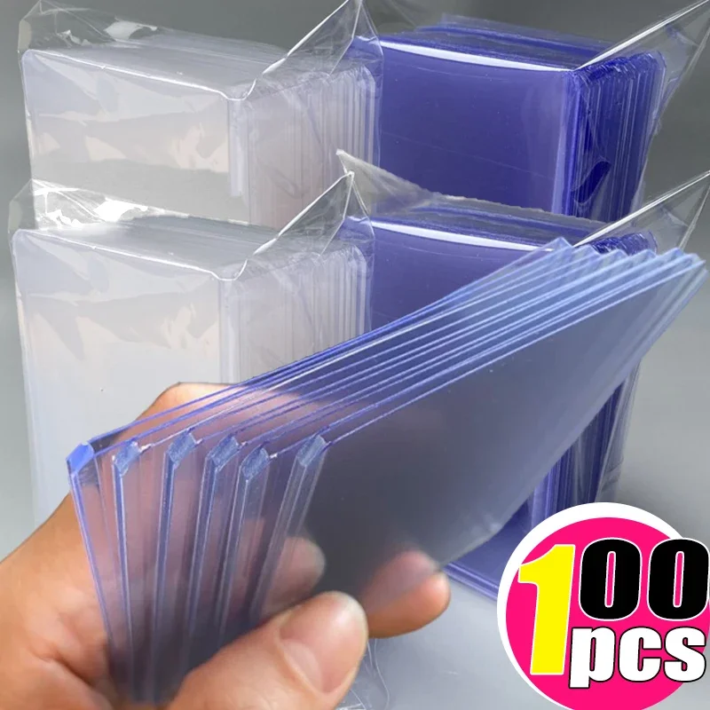 35PT Transparent Card Sleeves Top Cover Loaders PVC Hard Plastic Game Cards Holder Cover for Collectible Trading Cards