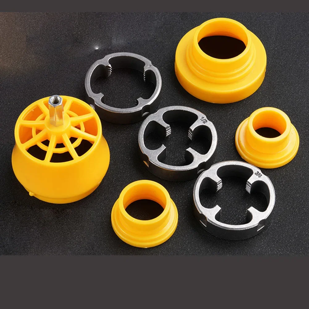 1set PVC Pipe Threader Kit With 1/2Inch 3/4 Inch 1 Inch Dies Pipe Threader Pipe Round Die With Buckle For PVC Plastic Pipes