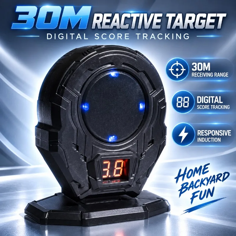 Portable Electronic Counting Induction Target 30M Detection Range Backyard Game Accessory