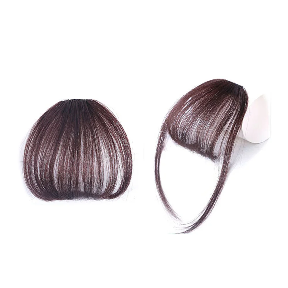 One Piece Clip in Hair Bangs Fringe Extensions Synthetic Fiber Hairpiece for Women Girl Women Lady Girl Hairstyling 1 Pc