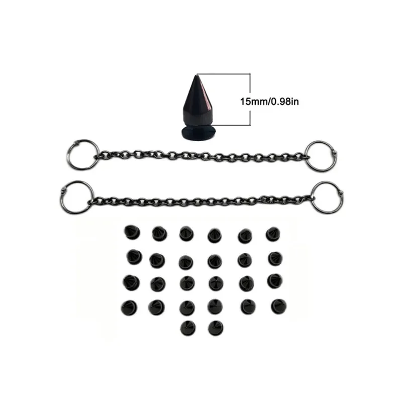 

Punk Metal Rivet Series Adornment for Clogs Sandals Cool Studs Ins Popular Footwear Decoration DIY Trendy Hot Shoe Accessories