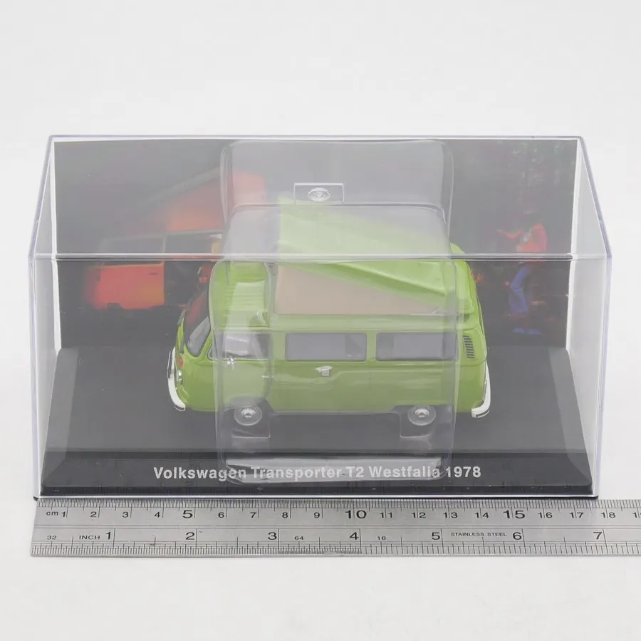 IXO Coche de Juguete de Aleación Fundida a Escala 1:43 Volkswagen Transporter T2, Modelo Clásico, Nostalgia, Regalo para Adultos, Souvenir, Exhibición Estática