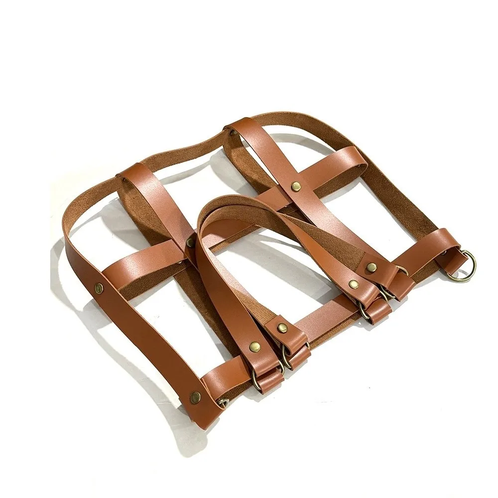 ريترو ستايل DIY حقيبة يد صنع عدة بولي Leather الجلود حزام الكتف قابل للتعديل حقيبة من القماش سعة كبيرة حقيبة جلدية قيعان