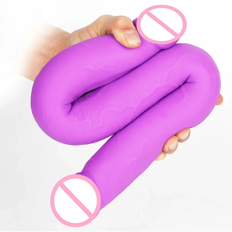 Liquid Silicone Double Headed Dildo 39/49cm Long Dildos Realistic Penis Big Dick Sex Toys for Women Lesbian Anal Butt Plug