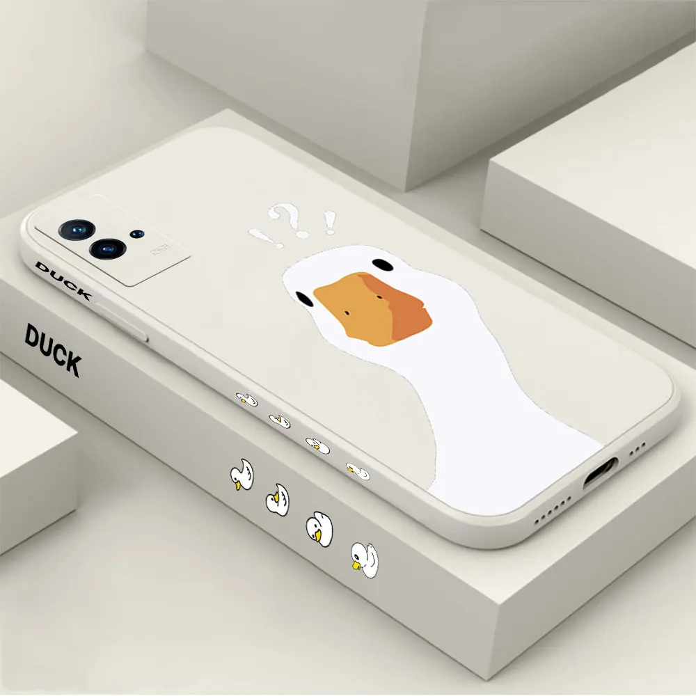Мультяшный чехол с изображением утки сомнений для телефона Samsung Galaxy S24 S23 S22 S21 S20 FE Ultra 5G S11 S11E S10 S10E Plus Lite, чехлы Cqoues