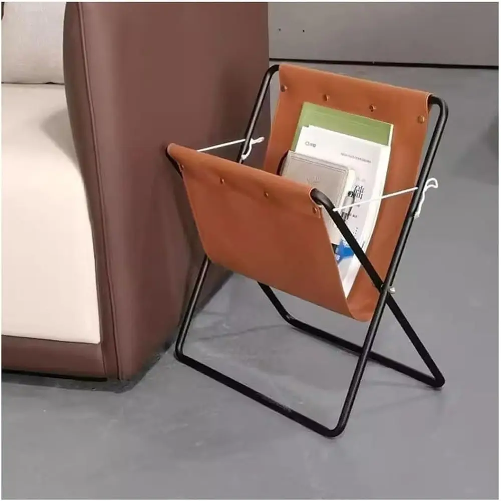 

Компактная оранжевая металлическая подставка для журналов и газет, подходит для книг и планшетов, компактный дизайн (42x26x48 см)