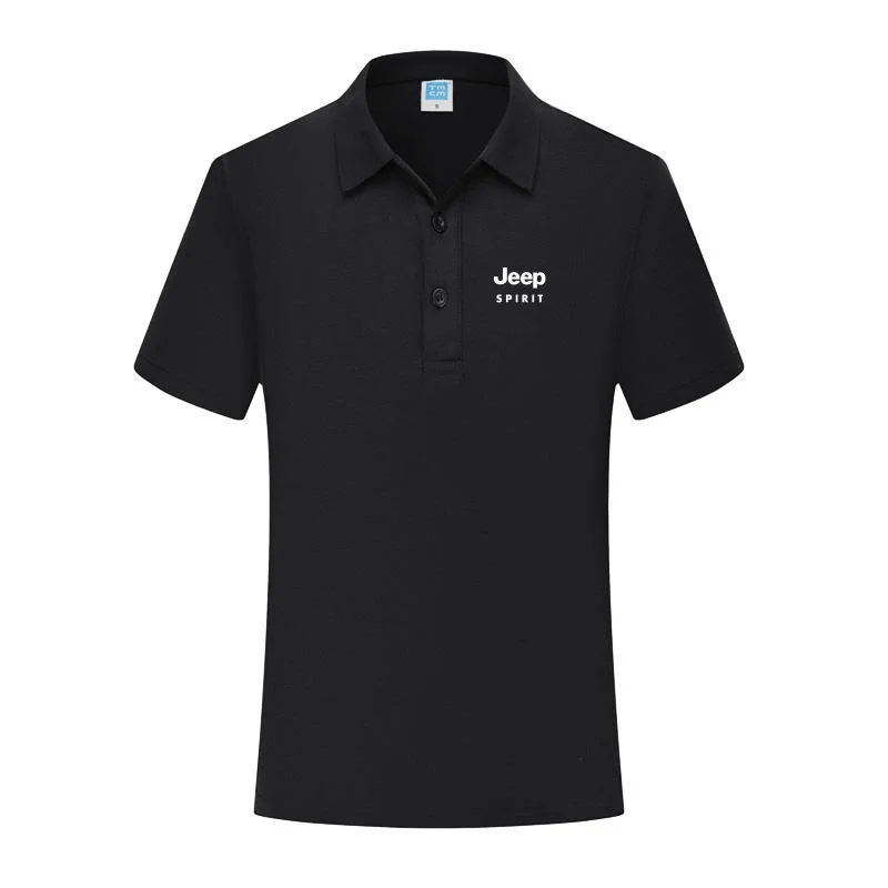 

JEEP SPIRIT men's printed T-shirt summer cotton polo shirt casual sports collar short sleeved shirt