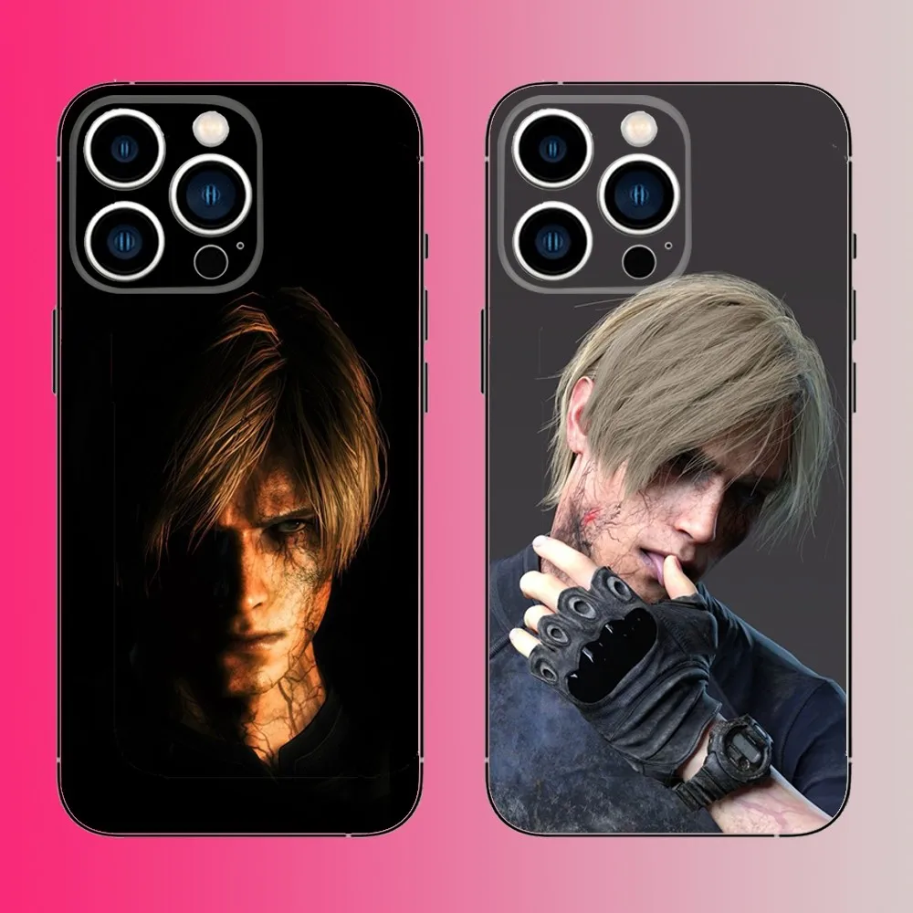 Leon Kennedy R-ResidentS E-Evil Phone Case For iPhone 16,15,14,13,12,11,Pro,Max,Plus,Mini,X,XS,XR,S,SE Free shipping Soft Black