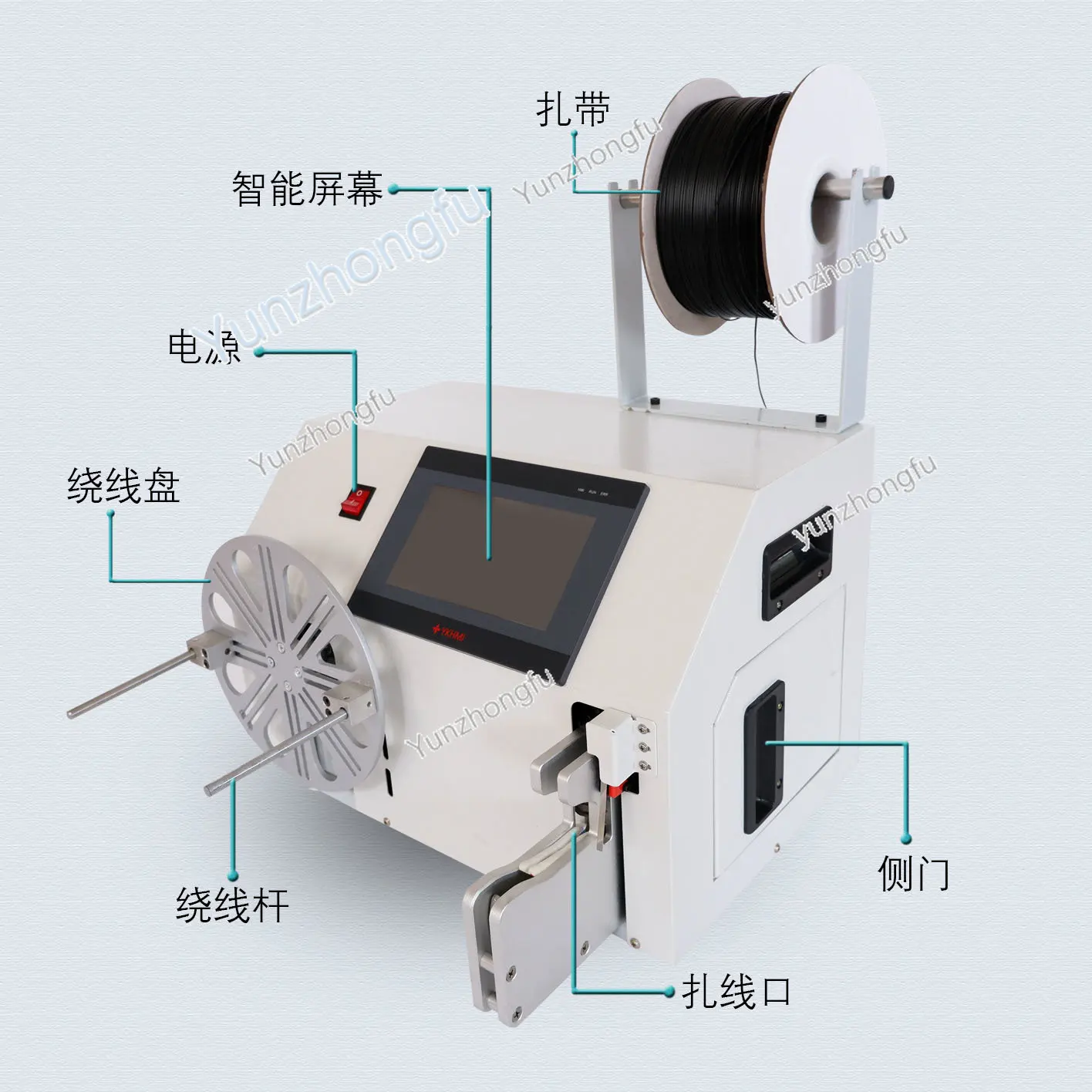 Full-Automatic Computer Winding Binding Cable All-in-One Machine Power Cable Winding Machine Rolls Wire Twisting Machine