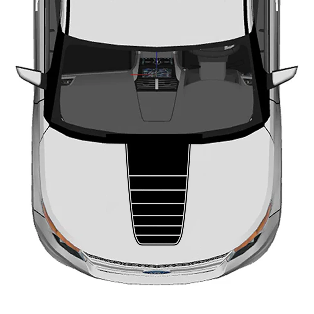 

Автомобильная крышка капота, наклейка на двигатель для Ford Explorer 2, 3, 4, 5, 6, тюнинг, автоаксессуары, раллийные полосы, стильная виниловая пленка, декоративные наклейки