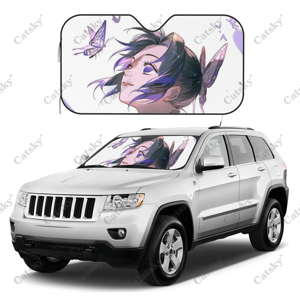 

Забавный аниме девочка Kochou Shinobu автомобиль лобовое стекло Солнцезащитный козырек персонализированный складной солнцезащитный козырек Солнцезащитный козырек для автомобиля SUV