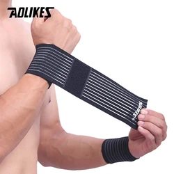 AOLIKES 1 pz cotone fasciatura elastica mano Sport polsino palestra supporto polso Brace Wrap tunnel carpale