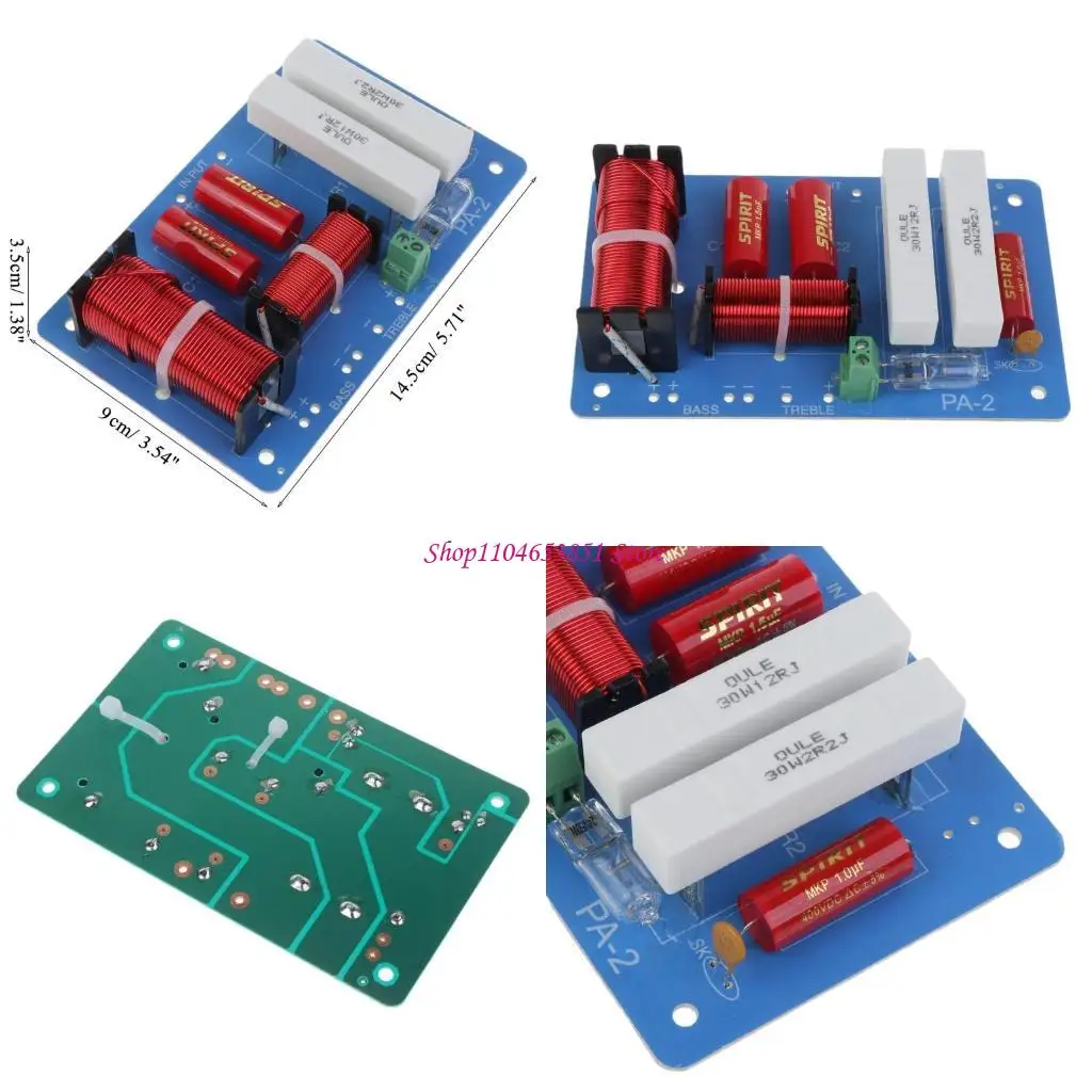 500W Speaker Frequency Divider 2 Way Hi-Fi Soundshelf Crossover Filters