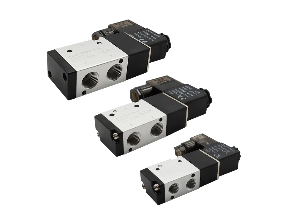 Magnetventil 3 Way 2 Position Pneumatic Control Valve Solenoid Valves 3V110-06 3V210-08 3V310-10 3V410-15 DC 12V 24V AC 110V 220V Pneumatik — Detail 4