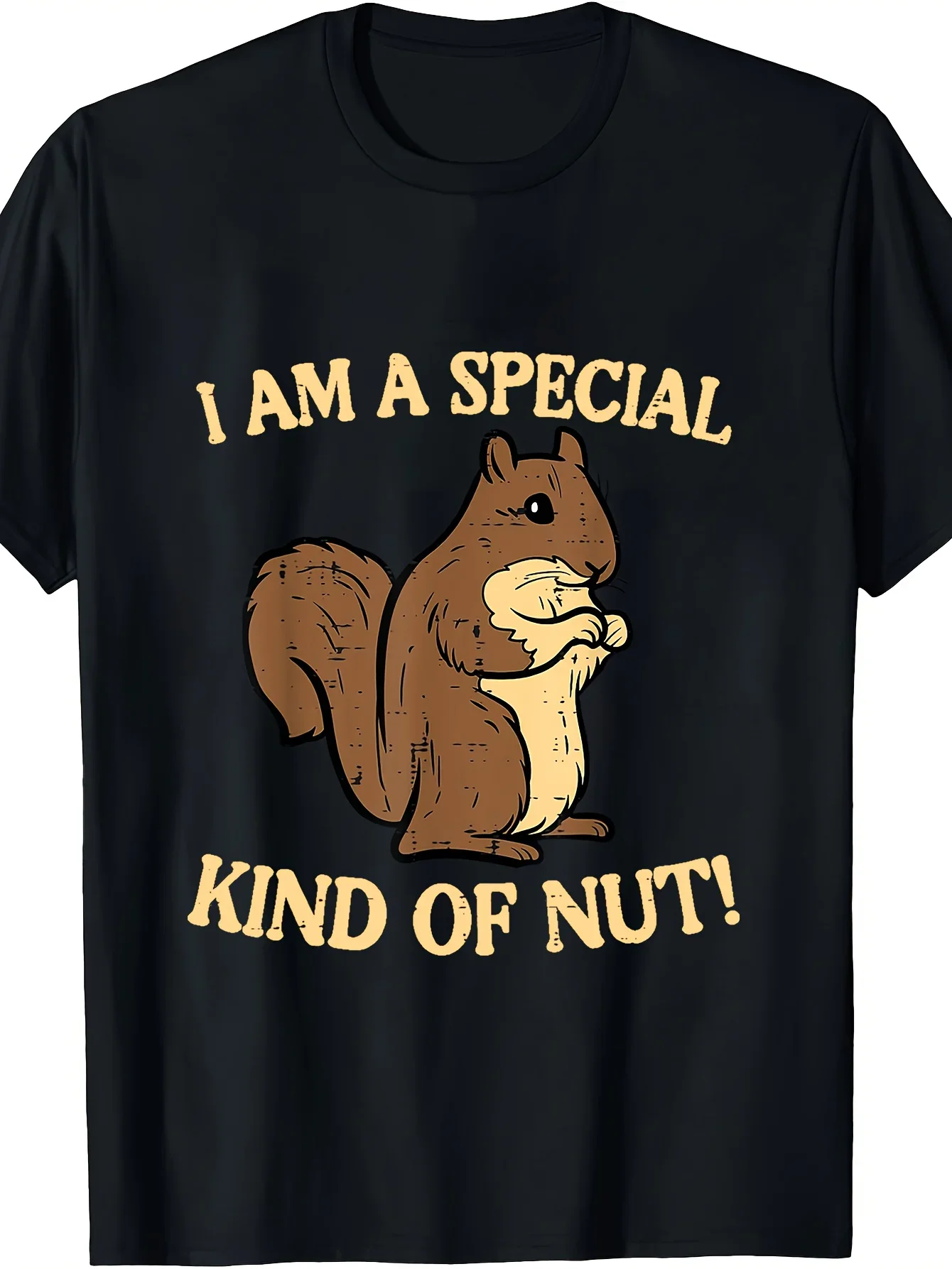 New A Unique Squirrel-Themed Funny Gift T-Shirt for Men Featuring Nuts
