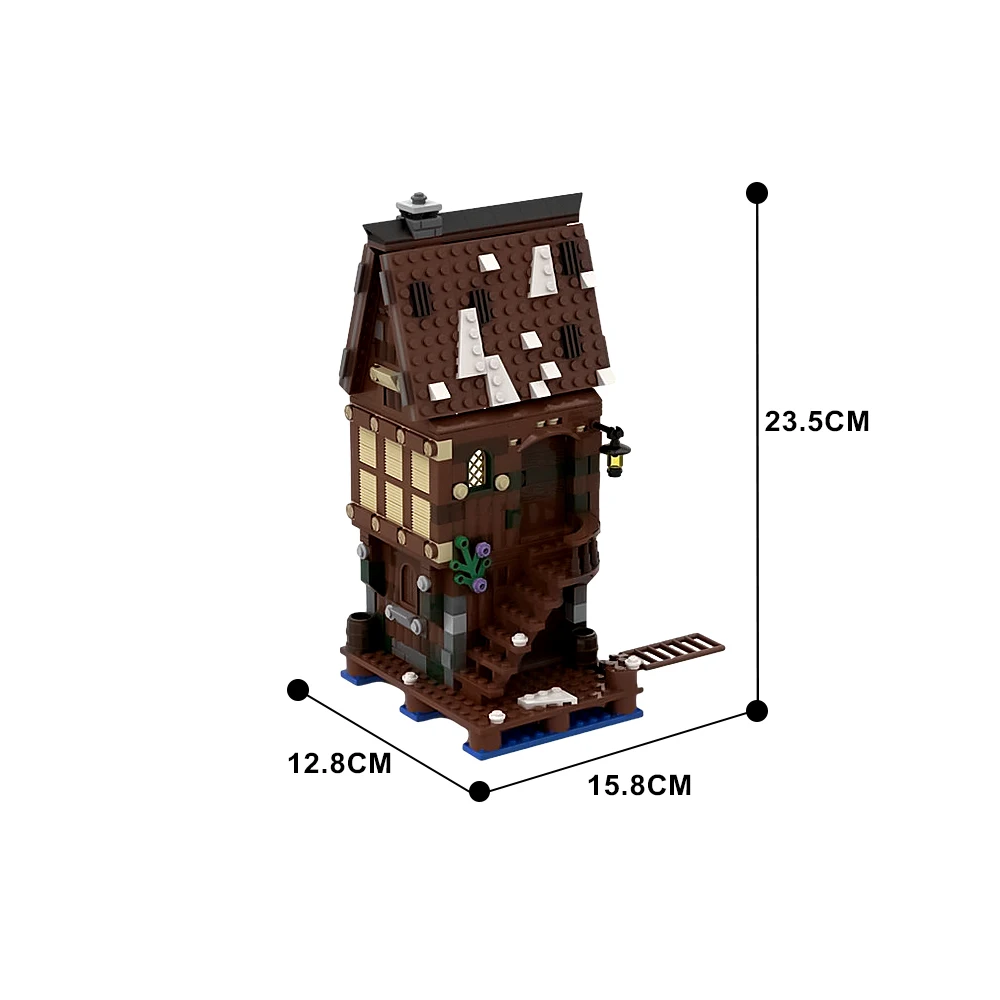 映画「バット」のモックハウス,DIY建築玩具,独立した湖の町,レンガのプレイセット,MOC-146421