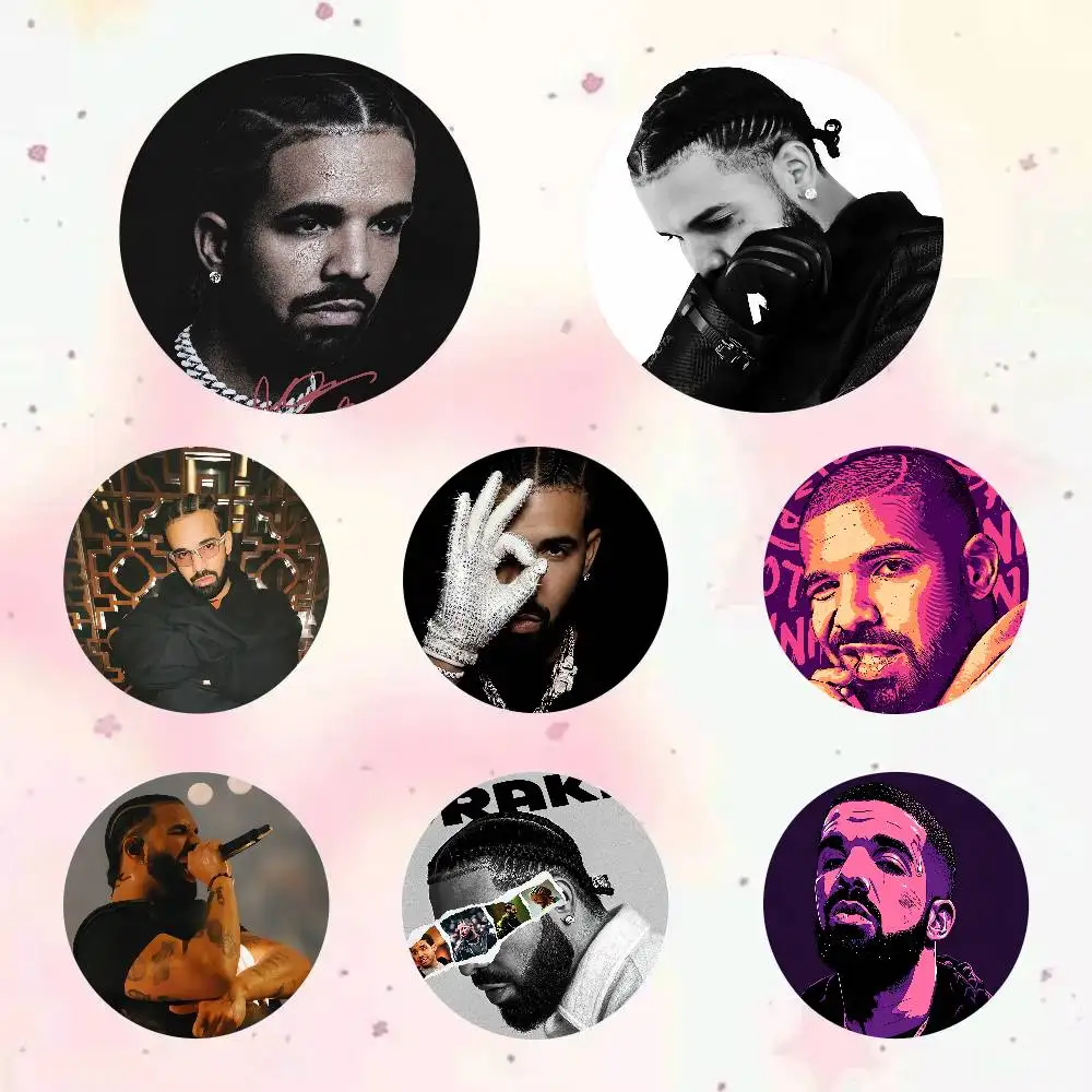 Singer Drake Cute Cartoon Button Pin Brooch Badge Bag Decor Fans Collect