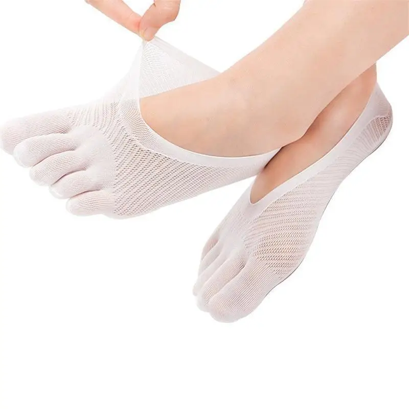 

New Five-finger Sock Slippers Female Ultrathin Yoga Sock Funny Toe Invisible Sokken Silicone Anti-skid Breathable Anti-friction
