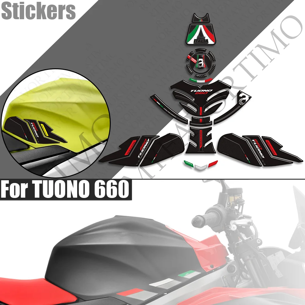 

For TUONO 660 Factory Tank Pad Cap TankPad Gas Fuel Oil Kit Knee Fender Stickers Motorcycle TUONO660 Decals Protector