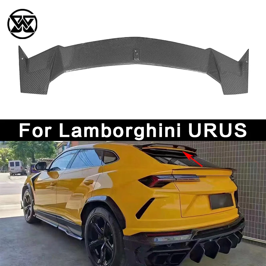 Dry Carbon Fiber Car Rear Roof Spoiler Tail Wing Lip Splitter For Lamborghini URUS 2017+ MSY Style Spoiler Body Kit