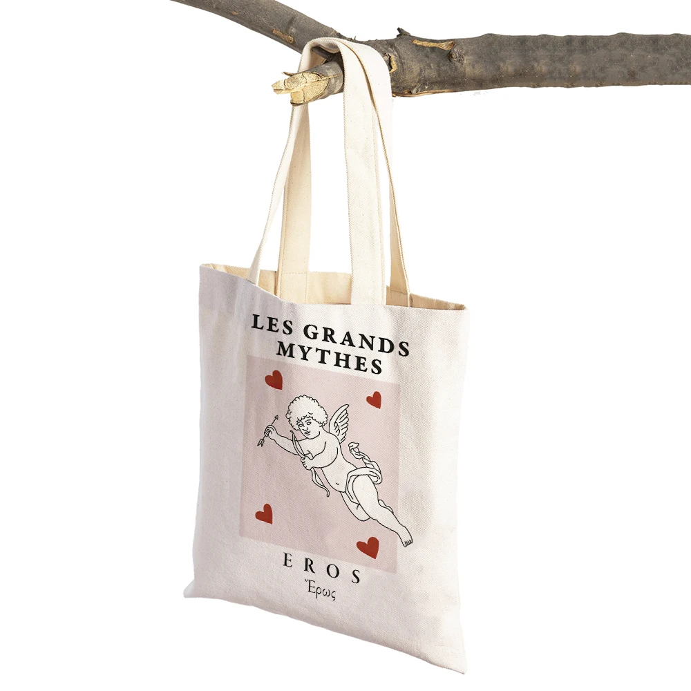 Cupid Shopping Bags Medusa Aphrodite Atlas Angel Statue Shopper Supermarket Bag Design Women Handbag Eco Portable Travel Tote